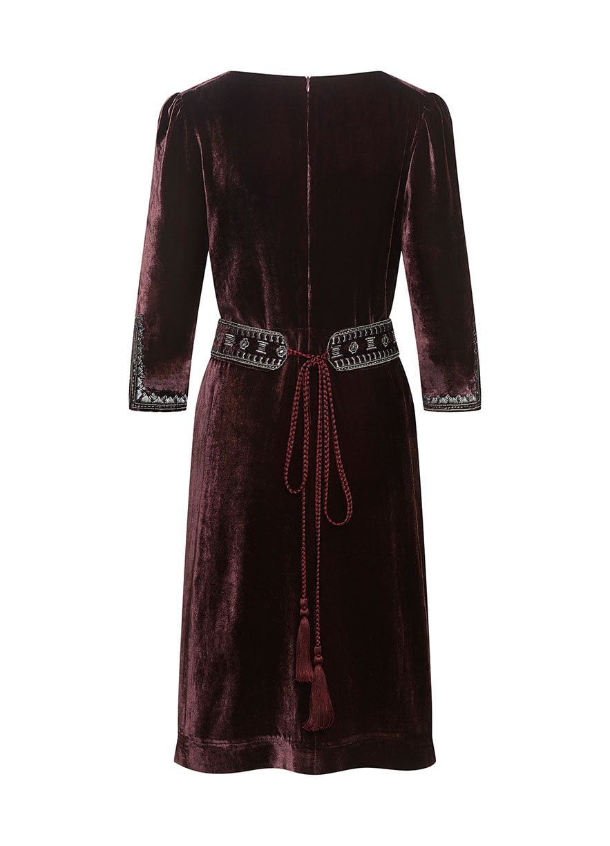 Alessia Silk Velvet Dress