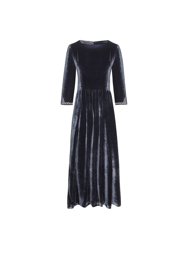 Alessia Silk Velvet Maxi Dress