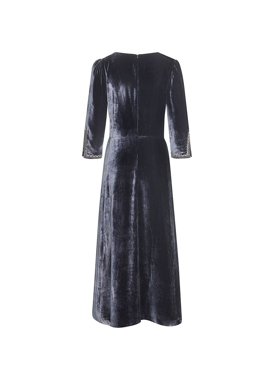 Alessia Silk Velvet Maxi Dress