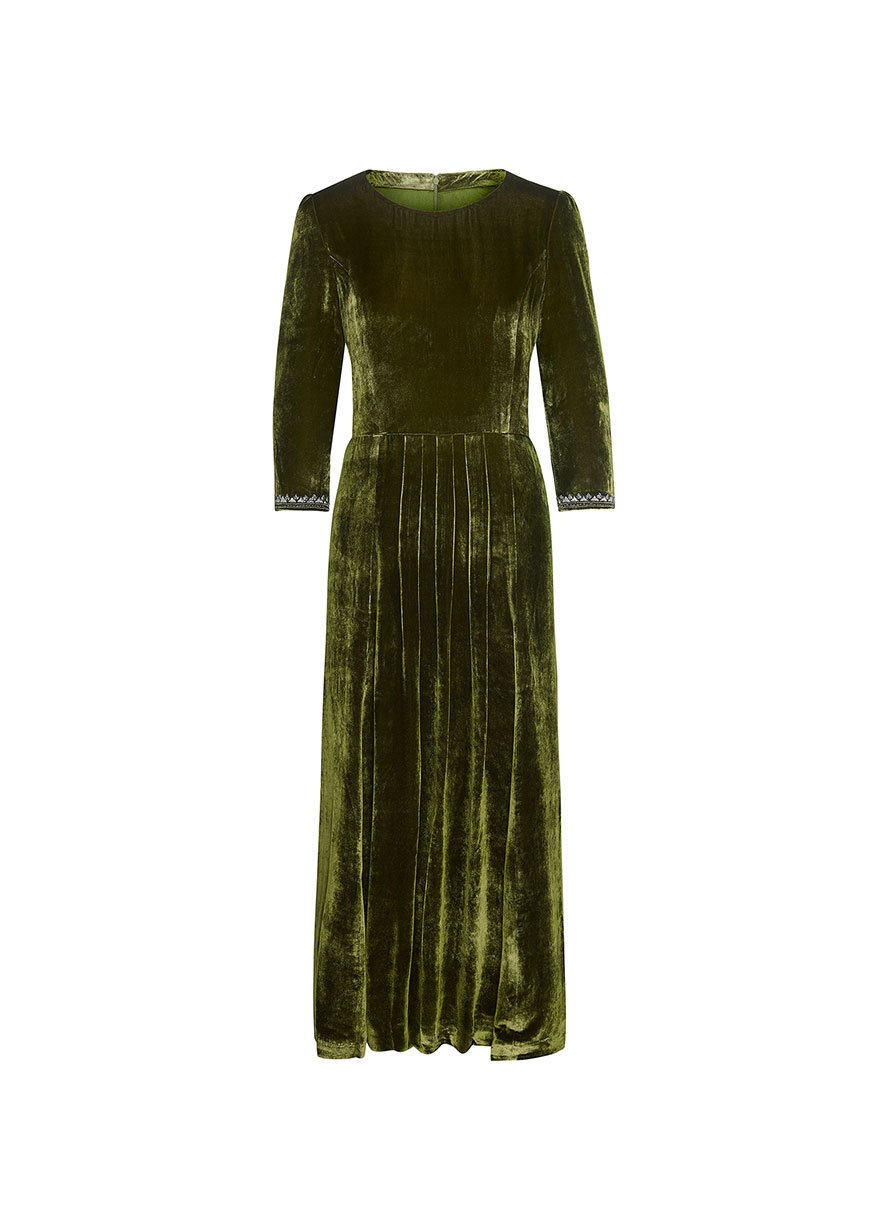 Alessia Silk Velvet Maxi Dress