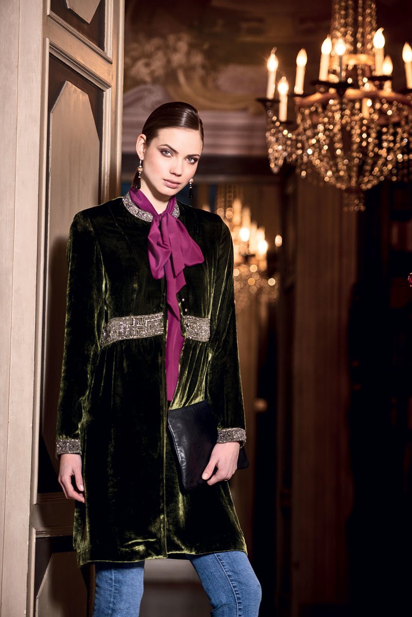 Florentine Silk Velvet Coat