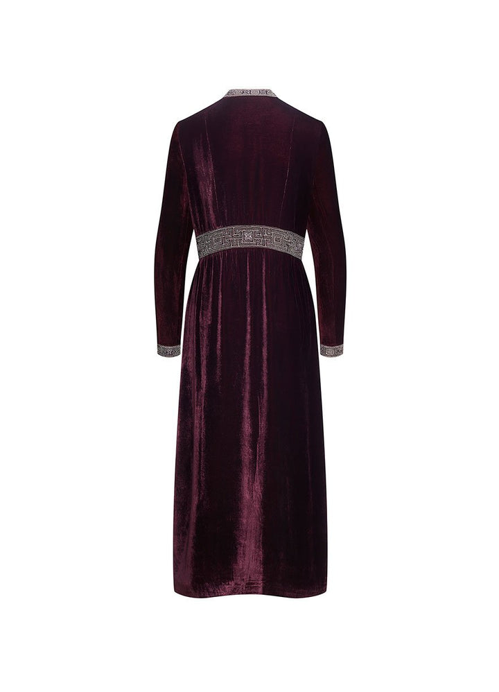 Florentine Silk Velvet Maxi Coat